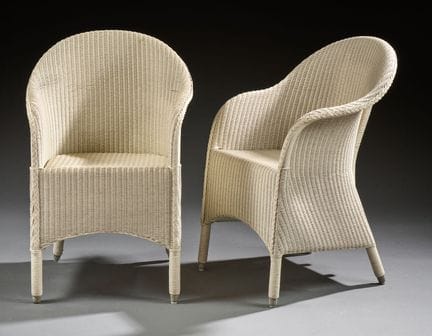 Coppia di poltrone in rattan bianco
Altezza: 88 cm