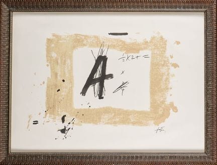 Antoni TAPIES (1923 - 1963)
Lettera A
Stampa.
Dime