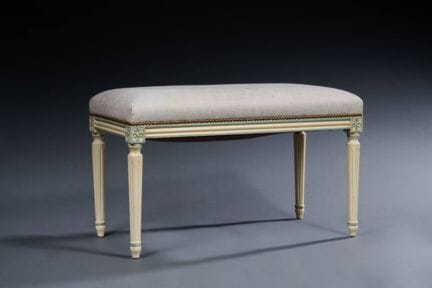 Banquette rectangulaire de style Louis XVI, en boi