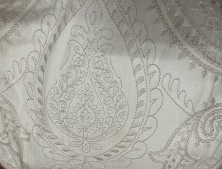 Pair of large curtains made of cream-colored cotto