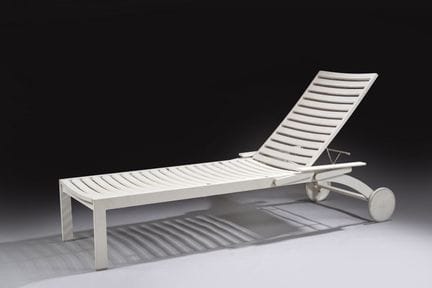 GARPA - Chaise longue bain de soleil en bois peint