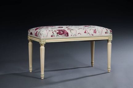 Banquette rectangulaire de style Louis XVI, en boi