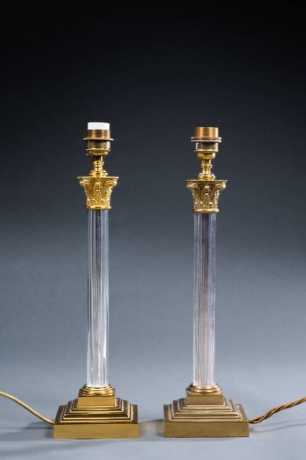 Vaughan Designs, Reeded column table lamp glass
Pa