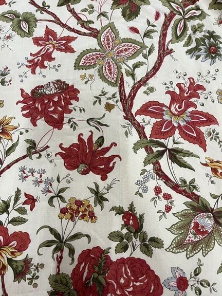 Ampia tenda in cotone con stampa indiana floreale 