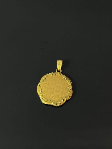 Pendentif porte-photo en or jaune 18 k (750 milliè