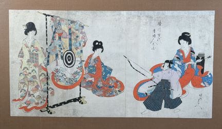 Yoshu Chikanobu (Giappone, 1838-1912)
Trittico di 