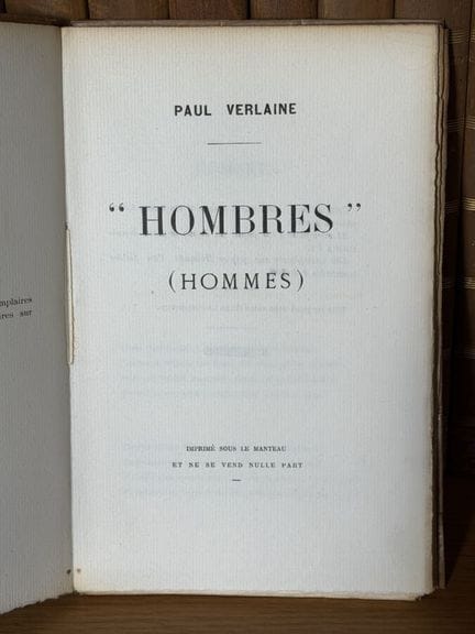 VERLAINE (Paul) - Hombres, Impreso de forma clande