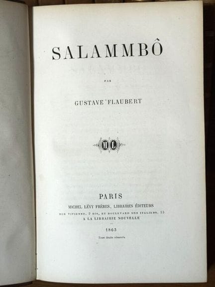 FLAUBERT (Gustave) - Salammbô, Michel Lévy Frères,