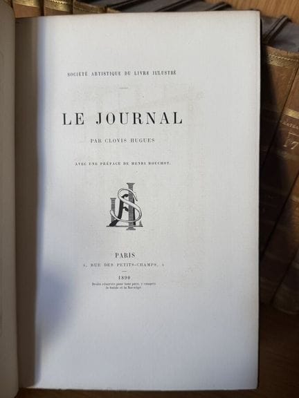 HUGUES (Clovis) - Le journal, París, Société Artis