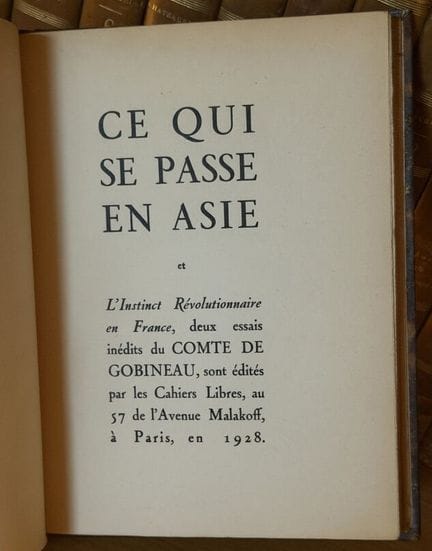 GOBINEAU (Conde de) - Lo que ocurre en Asia, Ed. d