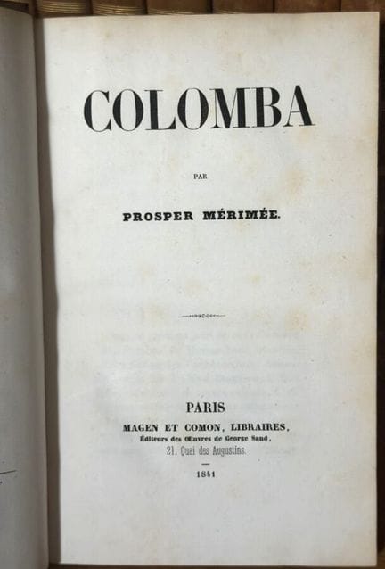 MERIMEE (Prosper) - Colomba, París, Magen y Comon,