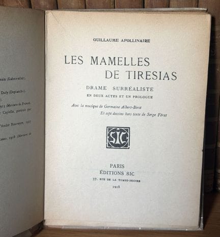 APOLLINAIRE (Guillaume) - Las mamas de Tiresias, P