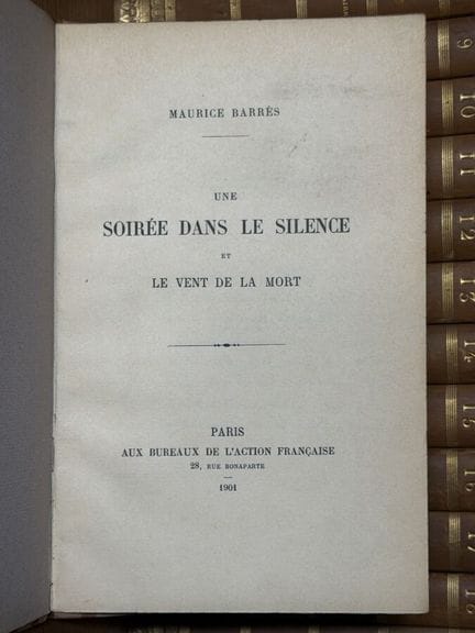BARRES (Maurice) - Una velada en el silencio y el 