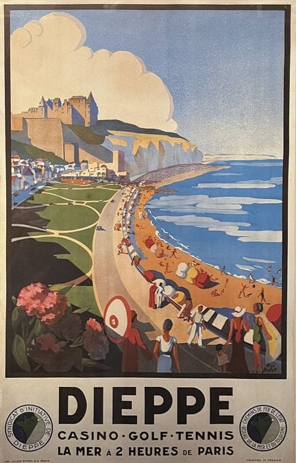 Deux reproductions d'affiches touristiques, "Diepp