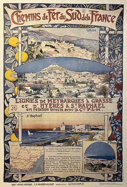 Affiche des "Chemins de Fer du Sud de la France", 