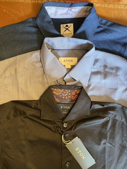 Set of three shirts, including two Eton shirts (si