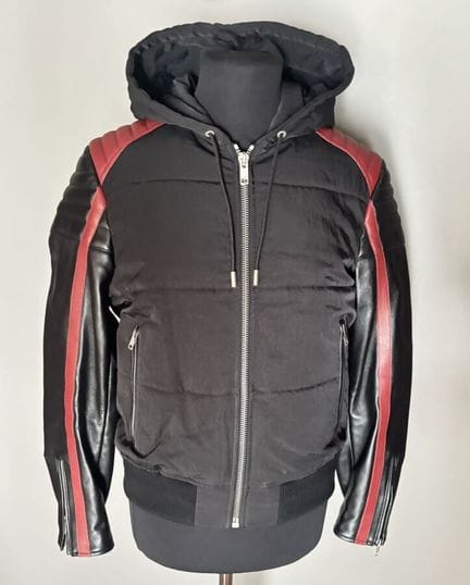 GIVENCHY - Black and burgundy lambskin and polyest