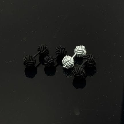Paire de boutons de manchette en passementerie noi