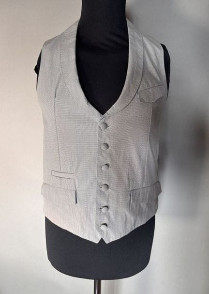 DONDUP &amp; SONS
Gray cotton suit vest, straight-