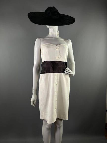 Jean Louis Scherrer - Robe bustier.
En coton et li