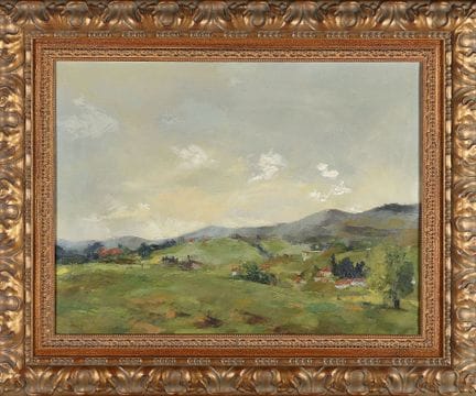 SCUOLA SPAGNOLA (XX secolo). "Paesaggio". Olio su 