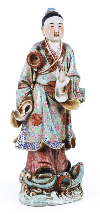 Statuetta in porcellana della “Familia rosa” raffi