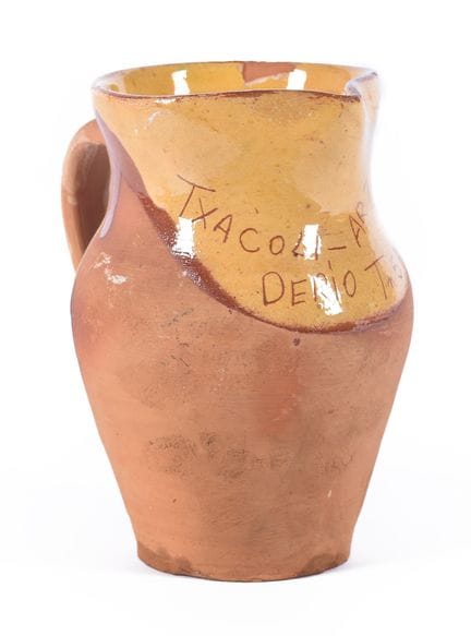 Cruche à txakoli en céramique. Derio. XXe siècle. 