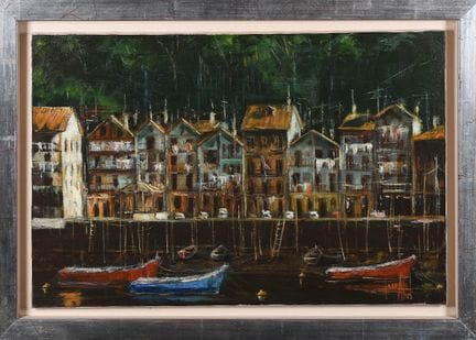 JOSE ABEL (Bilbao, 1964). "Port of Ondarroa." Oil 