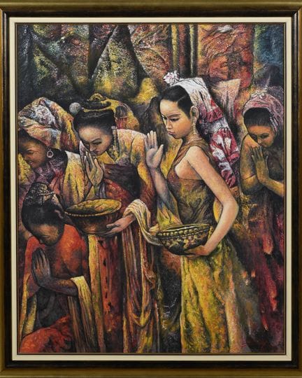 SCUOLA ORIENTALE (XX secolo). "Donne in preghiera"