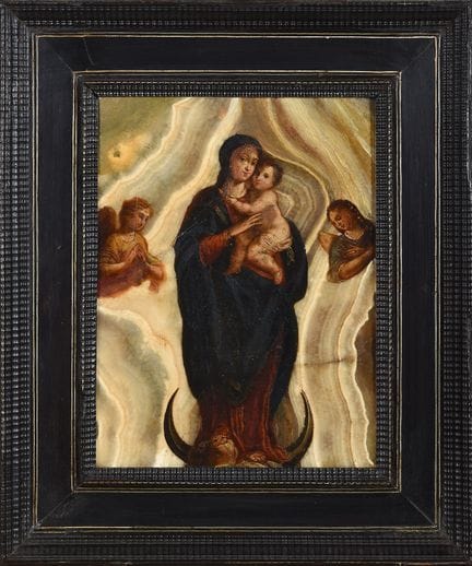 ÉCOLE ESPAGNOLE (XVIIIe siècle). « Vierge de l'Apo