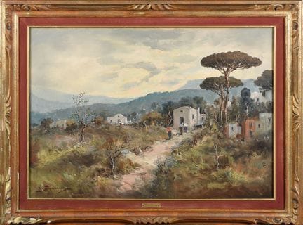 U. ZACCONE, début du XXe siècle. « Paysage rural »