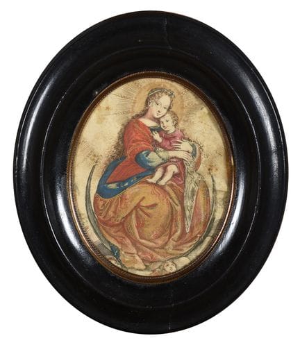 ÉCOLE ESPAGNOLE (XVIIIe siècle). « La Vierge à l'E