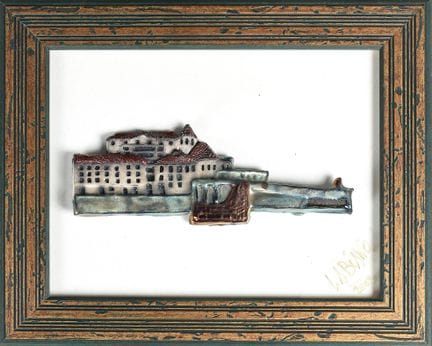 SCUOLA BASCA (XX secolo). "Veduta del porto". Cera