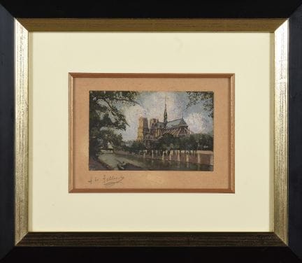ÉCOLE ESPAGNOLE (XXe siècle). « Paysage ». Huile s