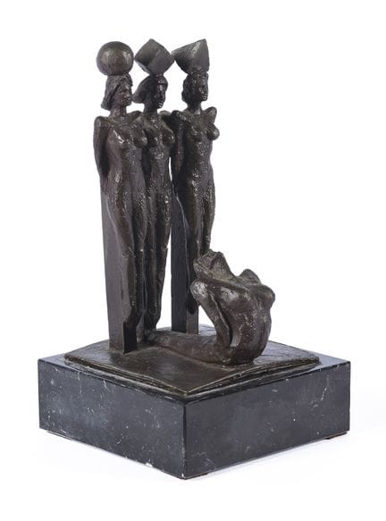 SCUOLA BASCA (XX secolo). "Le tre Grazie". Bronzo.