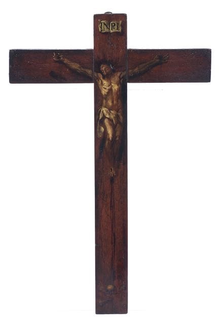 ÉCOLE ESPAGNOLE (XVIIe siècle). « Le Christ crucif