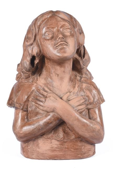 SCUOLA SPAGNOLA (XX secolo). "Bambina in preghiera