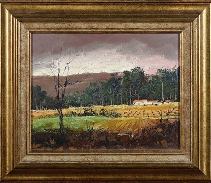 MIGUEL REY (XX secolo). "Paesaggio". Olio su tavol