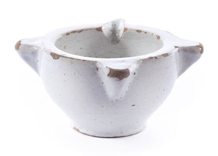 Mortaio in ceramica smaltata.  Inizi del XX secolo
