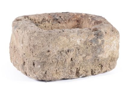 Mangiatoia in pietra. XIX secolo. 12x25x16 cm
