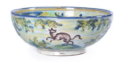 Ceramic bowl made by Ruiz de Luna, Talavera. Early