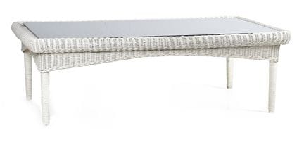 Wicker coffee table. Mid-20th century. 43x137x88 c