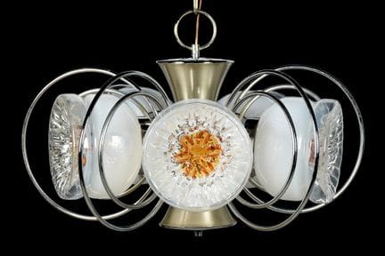 5-light ceiling fixture made of Murano glass, "Spa