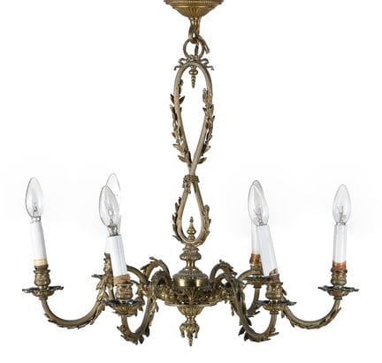 Ceiling lamp made of bronze and decorated with pla