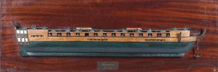 Metopa raffigurante una nave “Centurión 1736”. Met