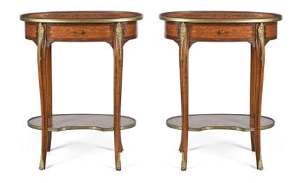 Paire de tables d'appoint en bois de paro rosa ave
