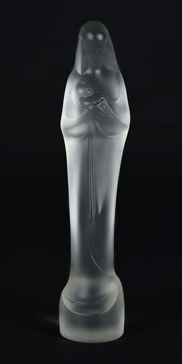 Figurine en verre représentant la Vierge à l'Enfan