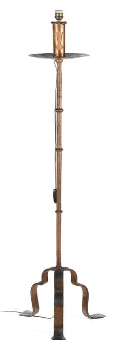 Wrought-iron floor lamp. Early 20th century. 135 c