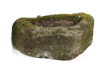 Mangiatoia in pietra. XIX secolo. 16x41x30 cm