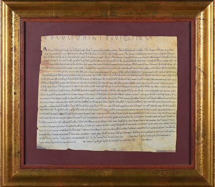 Faksimile di una lettera o di un privilegio reale 